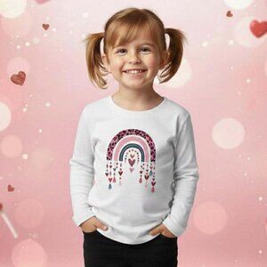 Girl's Handmade Valentine's Day Tees- Long Sleeve Options